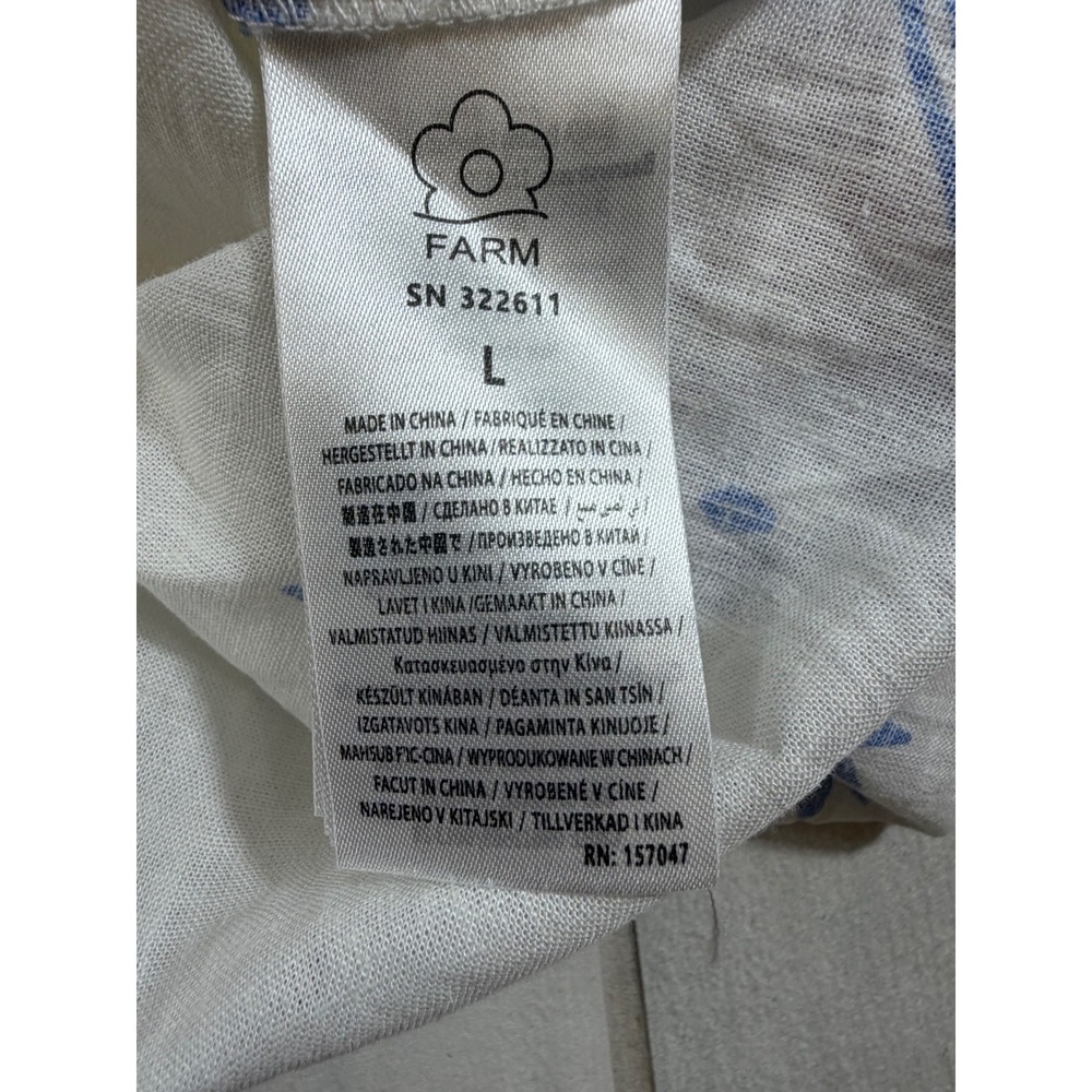 Farm Rio Flowers Beach Off White Floral Embroidered Midi Dress L NEW 322611 - Picture 7 of 10